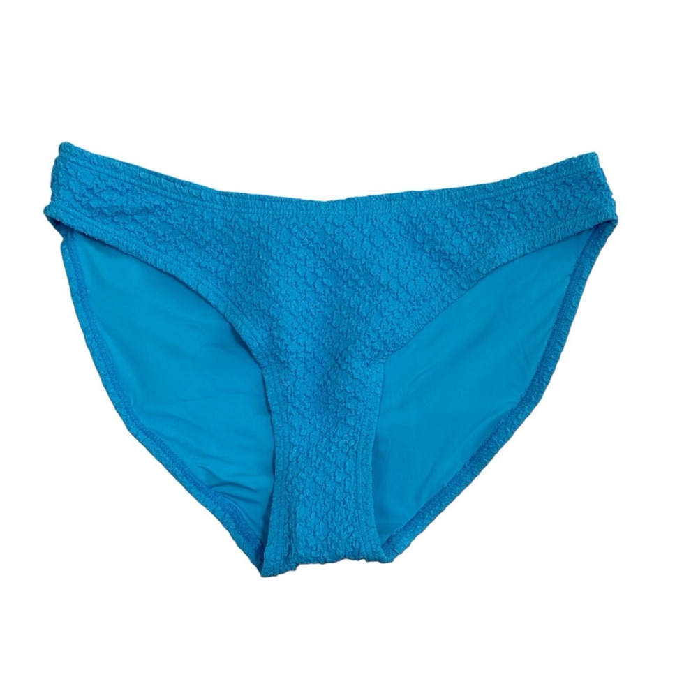 Mindy X Andie Women's XS The Bikini Swim Bottom Textured Turq. Blue NWT